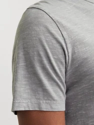 Jack & Jones T-Shirt JJESPLIT NECK TEE SS NOOS (1-tlg) Hellgrau/Grau/Dunkelgrau
