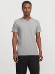 Jack & Jones T-Shirt JJESPLIT NECK TEE SS NOOS (1-tlg) Hellgrau/Grau/Dunkelgrau Jack & Jones T-Shirt JJESPLIT NECK TEE SS NOOS (1-tlg) Hellgrau/Grau/Dunkelgrau