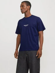 Jack & Jones T-Shirt JORVESTERBRO Dunkelblau/Blau/Lila