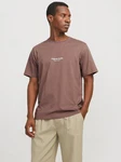 Jack & Jones T-Shirt JORVESTERBRO Braun/Lila/Grau/Beige/Khaki/Dunkelbraun/Dunkelrot