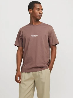 Jack & Jones T-Shirt JORVESTERBRO Braun/Lila/Grau/Beige/Khaki/Dunkelbraun/Dunkelrot