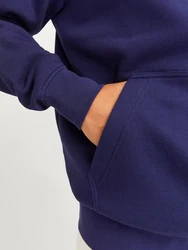 JACK & JONES Sweatshirt Hoodie JORVesterbro marine/weiß