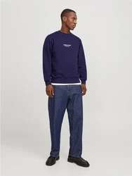 Jack & Jones Sweatshirt Relaxed Fit JORVESTERBRO 6020 Dunkelblau/Blau