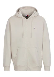 Tommy Jeans Sweatshirt TJM REG S FLAG ZIP FLEECE THRU Khaki/Beige