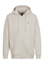 Tommy Jeans Sweatshirt TJM REG S FLAG ZIP FLEECE THRU Khaki/Beige