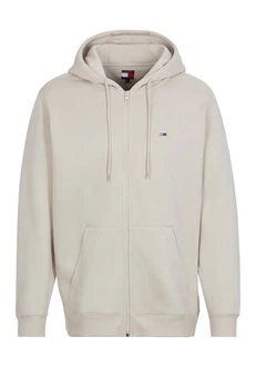 Tommy Jeans Sweatshirt TJM REG S FLAG ZIP FLEECE THRU Khaki/Beige