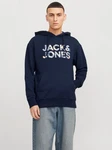 Jack & Jones Kapuzensweatshirt JJEBRYAN CORP LOGO SWEAT HOOD marine/royalblau/pastellorange/weiß
