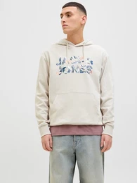 Kapuzensweatshirt JJEBRYAN CORP LOGO SWEAT HOOD NOOS mit Logo Druck