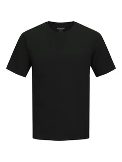 Jack & Jones Rundhalsshirt JJEPERFECT TEE O-NECK SS SN Schwarz