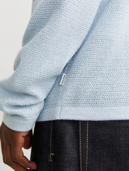 Jack & Jones Rundhalspullover JJEGEORGE KNIT CREW NECK Blau/Hellblau