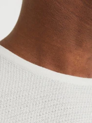 Jack & Jones Rundhalspullover JJEGEORGE KNIT CREW NECK Grau/Weiß/Creme/Khaki/Hellgrau