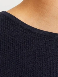 Jack & Jones Rundhalspullover JJEGEORGE KNIT CREW NECK Dunkelblau/Braun