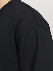 Jack & Jones Langarmshirt JORVESTERBRO TEE LS CREW NECK schwarz/weiß