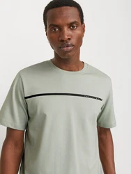 Jack & Jones T-Shirt JCOFUSION FULL BRANDING TEE SS CREW NOOS Dunkelgrün/Grün/Hellgrün