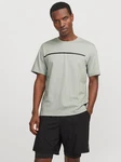 Jack & Jones T-Shirt JCOFUSION FULL BRANDING TEE SS CREW NOOS Dunkelgrün/Grün/Hellgrün