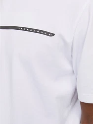 Jack & Jones T-Shirt JCOFUSION FULL BRANDING TEE SS CREW NOOS Weiß/Creme