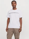 Jack & Jones T-Shirt JCOFUSION FULL BRANDING TEE SS CREW NOOS Weiß/Creme