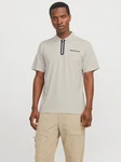 JACK & JONES Poloshirt JCOFUSION Khaki/Beige/Hellgrau