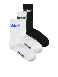 Freizeitsocken JACURBN TENNIS SOCKS 3 PACK SN (Packung, 3-Paar) mit Schriftzug