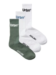 Freizeitsocken JACURBN TENNIS SOCKS 3 PACK SN (Packung, 3-Paar) mit Schriftzug