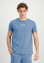Alpha Industries T-Shirt Organics EMB Hellblau/Blau/Grau