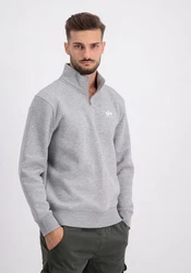 Alpha Industries Sweater Half Zip SL Grau/Hellgrau