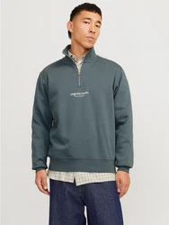 Jack & Jones Sweatshirt JORVESTERBRO SWEAT QUARTER ZIP HN NOOS Grau/Hellgrau/Dunkelblau/Dunkelgrau/Dunkelgrün