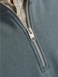 Jack & Jones Sweatshirt JORVESTERBRO SWEAT QUARTER ZIP HN NOOS Grau/Hellgrau/Dunkelblau/Dunkelgrau/Dunkelgrün