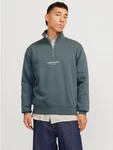 Jack & Jones Sweatshirt JORVESTERBRO SWEAT QUARTER ZIP HN NOOS Grau/Hellgrau/Dunkelblau/Dunkelgrau/Dunkelgrün