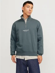 Jack & Jones Sweatshirt JORVESTERBRO SWEAT QUARTER ZIP HN NOOS Grau/Hellgrau/Dunkelblau/Dunkelgrau/Dunkelgrün