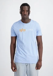 Alpha Industries T-Shirt Alpha Label T Hellblau/Blau/Pastell