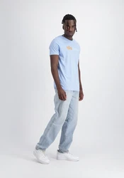 Alpha Industries T-Shirt Alpha Label T Hellblau/Blau/Pastell