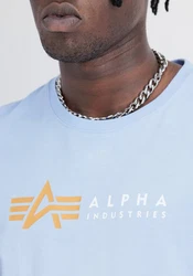 Alpha Industries T-Shirt Alpha Label T Hellblau/Blau/Pastell