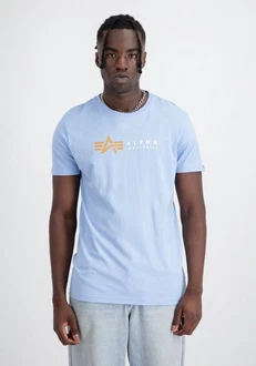 Alpha Industries T-Shirt Alpha Label T Hellblau/Blau/Pastell