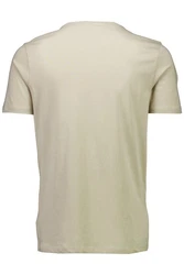 Lindbergh T-Shirt 'Copenhagen' mit Logo und Rundhalsausschnitt Khaki/Beige