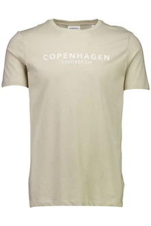 Lindbergh T-Shirt 'Copenhagen' mit Logo und Rundhalsausschnitt Khaki/Beige Lindbergh T-Shirt 'Copenhagen' mit Logo und Rundhalsausschnitt Khaki/Beige