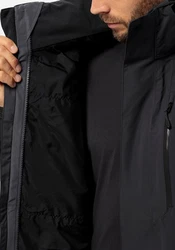 Jack Wolfskin Funktionsjacke JASPER 2L JKT Schwarz/Dunkelgrau/Beige