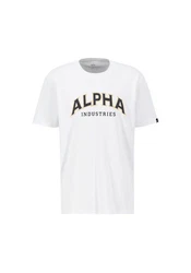 Alpha Industries T-Shirt College T Weiß/Schwarz/Rot