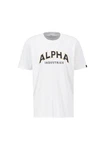 Alpha Industries T-Shirt College T Weiß/Schwarz/Rot