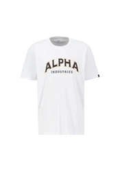 Alpha Industries T-Shirt College T Weiß/Schwarz/Rot