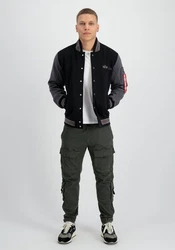 Alpha Industries Sweater Varsity Sweat Jacket Schwarz/Hellgrau/Dunkelgrau/Hellblau/Grau