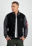 Alpha Industries Sweater Varsity Sweat Jacket Schwarz/Hellgrau/Dunkelgrau/Hellblau/Grau