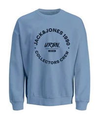Jack & Jones Sweatshirt JJSIMON SWEAT CREW NECK Blau/Hellblau
