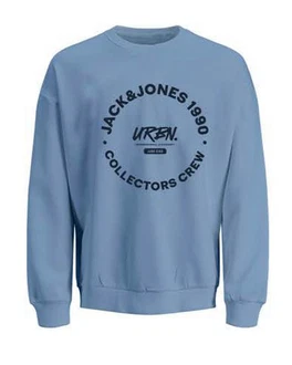 Jack & Jones Sweatshirt JJSIMON SWEAT CREW NECK Blau/Hellblau
