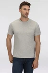 Replay T-Shirt mit Brusttasche Grau/Khaki/Braun/Beige/Hellgrau