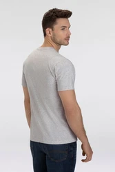 Replay T-Shirt mit Brusttasche Grau/Hellgrau