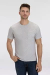 Replay T-Shirt mit Brusttasche Grau/Hellgrau