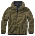 Brandit Teddyfleece Worker Pullover Grün/Dunkelgrün