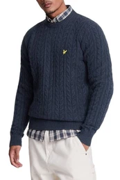 Strickpullover Herren,Baumwollmix,Cable-Muster, Weich & Angenehm