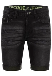 Indicode Jeansshorts INZalento Schwarz/Dunkelgrün/Khaki/Grün/Braun